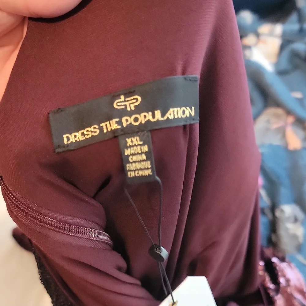 Dress the Population Deep Burgundy Dress - Picture 4 of 4